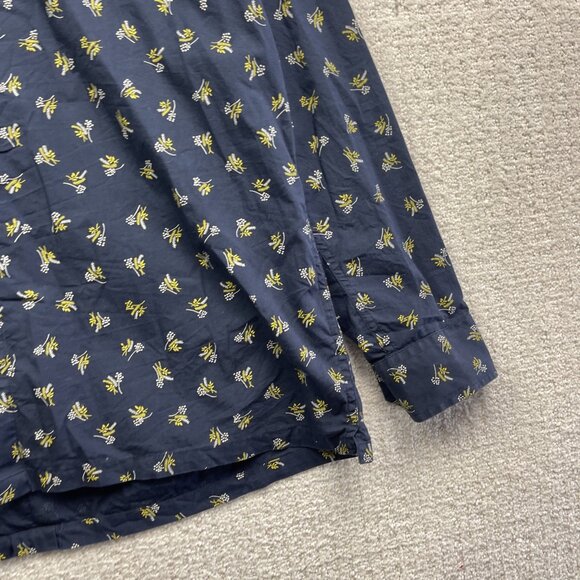 Ben Sherman The Casino Shirt Button Up Blue Floral AOP Long Sleeve Mens XL - Picture 4 of 15